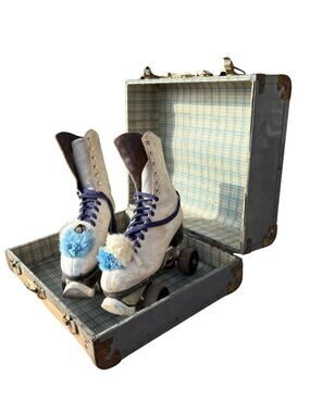 Vintage Riedell Roller Skates Women's 5 1/2 Chicago Custom Plate 4 Jump Bar